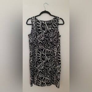Black and White Swirl Pattern Dress